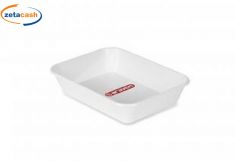 VASSOIO BIANCO PER ALIMENTI ARAVEN 200X150XH40mm