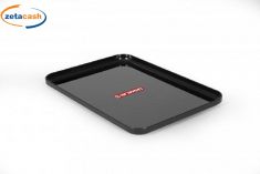 VASSOIO NERO PER ALIMENTI ARAVEN 420X300XH25mm