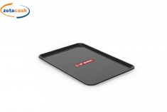 VASSOIO NERO PER ALIMENTI ARAVEN 350X240XH12mm