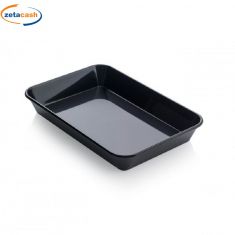 VASSOIO NERO PER ALIMENTI ARAVEN 280X190XH40mm