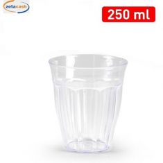 BICCHIERE PLASTICA TRASPARENTE 250 ML