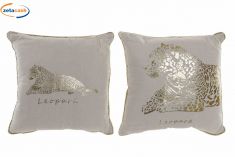 CUSCINO ARREDO CON LEOPARDO