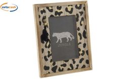 CORNICE PORTAFOTO IN MDF CON DECORO LEOPARDATO CM 10X15