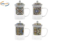 TAZZA INFUSIONE MOD AZULEI CM 12X8,3X14,7