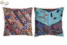 CUSCINO ARREDO CUCITURE CON PON PON