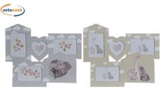 CORNICE MULTIFOTO ELEFANTI IN LEGNO CM45 x 2 x37