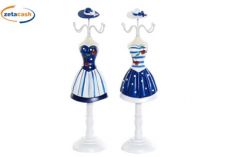 BUSTO IN RESINA PORTA GIOIE IN RESINA E METALLO CM 12X8X32