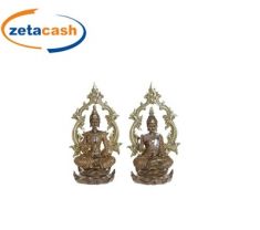 BUDDHA SEDUTO IN RESINA CON SPECCHIO CM 20X11X37