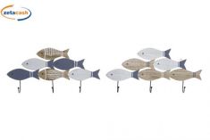 ATTACAPANNI PARETE IN LEGNO 48X5X22 CM