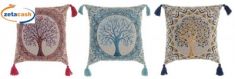 CUSCINO CON RICAMO ALBERO CM 40X40