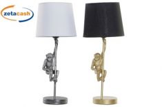 LAMPADA DA TAVOLO RESINA SCIMMIA BICOLORE COL ASS H49D20CM