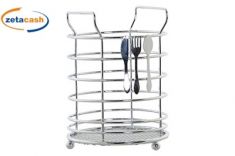 PORTAPOSATE METALLO CILINDRICO DIS POSATE H15D11CM