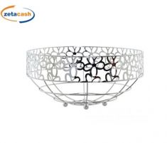 PORTAFRUTTA METALLO TONDO BORDO DEC MARGHERITE D28 H12