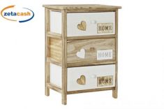 CASSETTIERA PAULOWNIA 3 CASSETTI LEGNO NATURALE H58X40X29CM