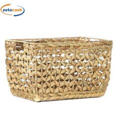 CESTA GRANDE RETTANGOLARE IN VIMINI 48X35XH28 CM