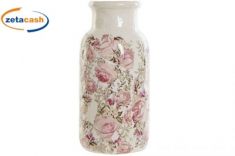 VASO IN PORCELLANA BIANCO FANTASIA FLOREALE 15X15X32 CM