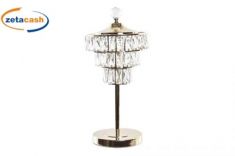 LAMPADA DA TAVOLO STRUTTURA ORO CRISTALLI H48X20X20
