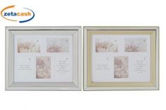CORNICE MULTIFOTO 40X47 5 PORTAFOTO 15X10 ORO O ARGENTO ASS