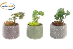 VASO CEMENTO PIANTINA PIETRE H16 D10CM