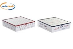 COFANETTO IN LEGNO PORTA TEA C/DEC. MARINARA 24X24XH7 CM ASS