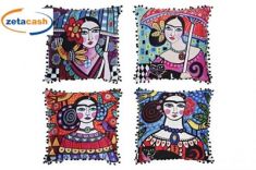 CUSCINO IN POLIESTERE VISO DONNA 4 MODELLI 45X10X45 CM