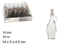 BOTTIGLIA IN VETRO CON TAPPO ERMETICO