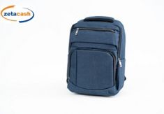 ZAINO BLU CON DUE TASCHE ESTERNE E PORTA PC INTERNO DA 15,6"