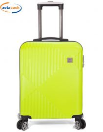 TROLLEY VERDE CHIARO 4 RUOTE RIGHE E ROMBI