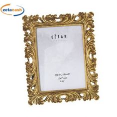 CORNICE PORTAFOTO RESINA ORO EFFETTO INTAGLIATO 10X15CM