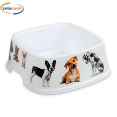 CIOTOLA QUADRATA IN PLASTICA PER CANI 0,75L