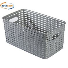 CESTINO RATTAN RETTANGOLARE GRIGIO 5 L