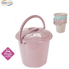 SECCHIO PLASTICA CON COPERCHIO 14 LT COL ASS