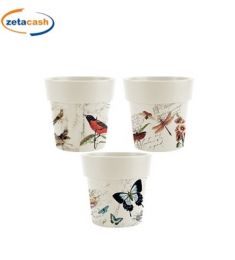 VASO MELISSA CON STAMPA FARFALLE/UCCELLINI DIAM 20 CM