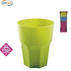 BICCHIERE PLASTICA ROCK 440 ML COL ASS
