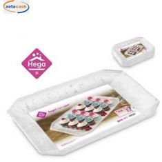 VASSIOIO RETTANGOLARE PLASTICA TRASPARENTE 35X25 CM