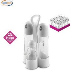 SET 4 PZ OLIERA / SALIERA / PEPIERA / ACETIERA COL BIANCO