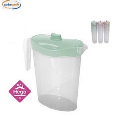 CARAFFA OVALE CON COPERCHIO 2.5 LT COL ASS