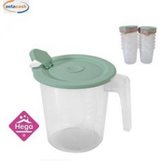 CARAFFA ROTONDA GRADUATA CON COPERCHIO 1.3 LT COL ASS