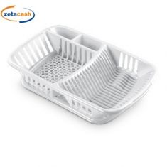 SCOLAPIATTI BALI CON VASSOIO COLORE BIANCO CM 52X33XH10