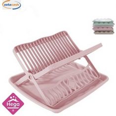 SCOLAPIATTI PLASTICA PIEGHEVOLE C/VASSOIO CM.39X35XH18 ASS