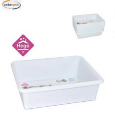 VASCHETTA CUCINA QUADRATA 2 LT BIANCO 26X19 CM