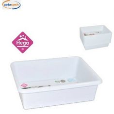 VASCHETTA CUCINA QUADRATA 3 LT BIANCO 30X23 CM