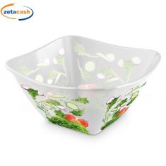 INSALATIERA IN PLASTICA QUADRATA FANTASIA.