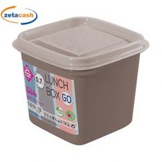 CONTENITORE QUADRATO CON COPERCHIO TRASPARENTE 0,7 LT