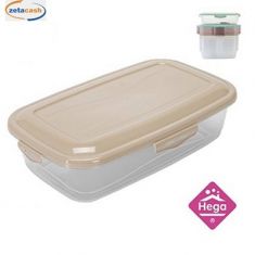 CONTENITORE RETTANGOLARE C/COPERCHIO E CHIUSURE 1.8 LT ASS