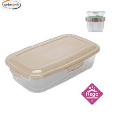 CONTENITORE RETTANGOLARE C/COPERCHIO E CHIUSURE 2.8 LT ASS