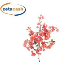 RAMO CON FIORI DI CILIEGIO COLORE CORALLO H 1.05 MT