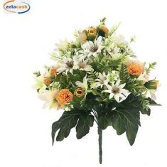 BOUQUET ZINNIA SELVATICA ROSSO 37 CM