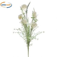 MAZZETTINO SILVESTRE ALLIUM 5 FIORI CREMA H 57 CM