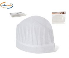 CAPPELLO CHEF IN TESSUTO BIANCO 2 PEZZI